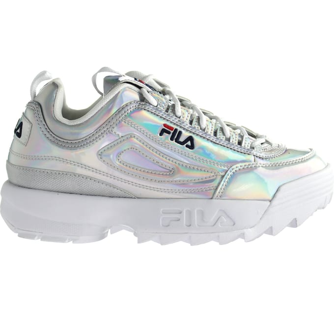 Fila Disruptor M Laag Dames Zilver Trainers