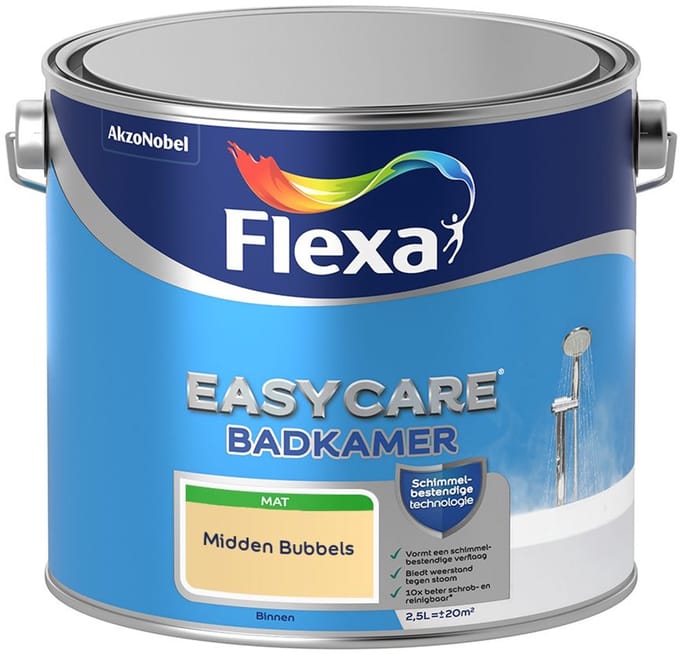 Flexa - Easycare Badkamer - Midden Bubbels - Mengverf - 2,5 L