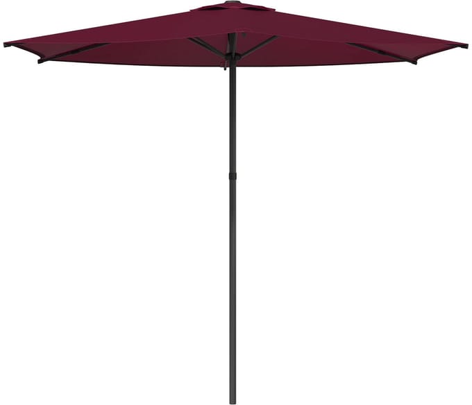 vidaXL - Tuinparasol - Rechthoekig - 2,7 - x - 2,7 - m - Polyester - Bordeaux - Rood