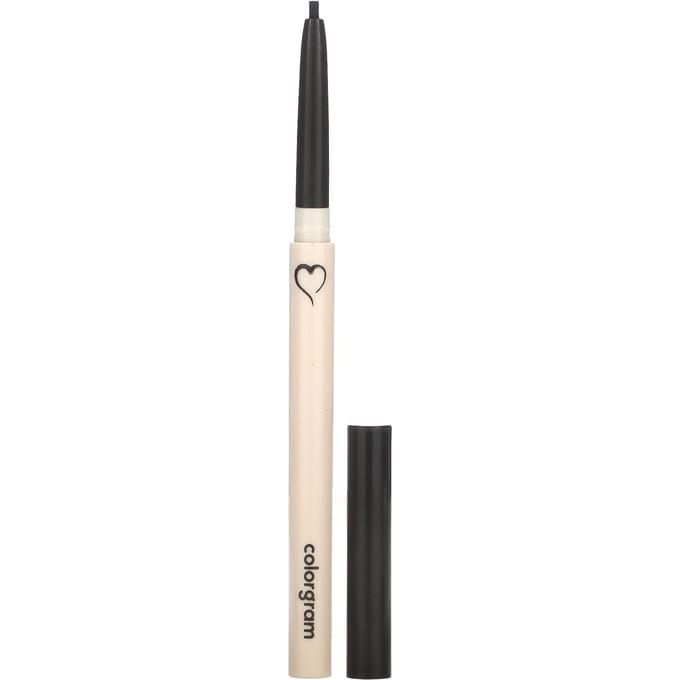 Colorgram, Shade Reforming Slim Pencil Liner, 01 Ash Black, 0.12 g (0.004 oz) white