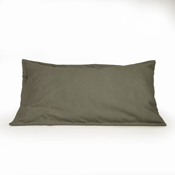 kussen 100 canvas groen
