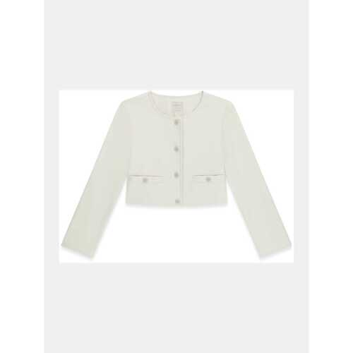Guess kinderjasje j6rl01wfv60 g012 pu ls jacket ceremonie puur wit