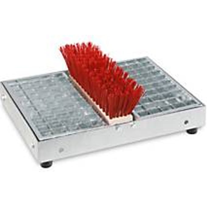 VAR schoenreiniger S3 met rooster, metalen behuizing, kunstleer