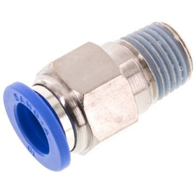 10mm x R1/4'' Messing/PA 66 Insteekfitting Buitendraad NBR [2 Stuks]