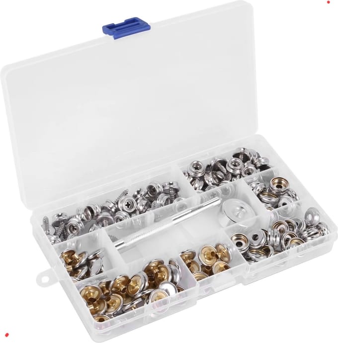 120 stuks Canvas Drukknopen - Sluitingen Set voor Yacht canvas - Yacht sluitingen - Boot