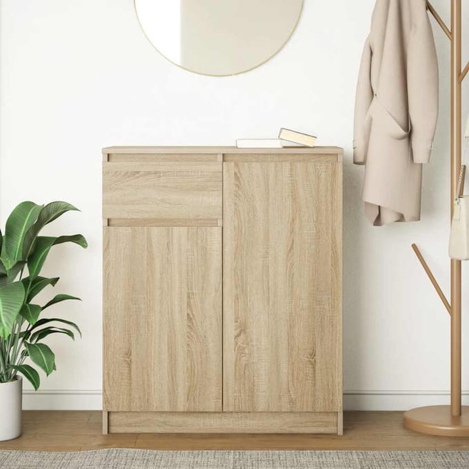 vidaXL - Dressoir - met - lade - 71x35x84 - cm - spaanplaat - sonoma - eikenkleurig
