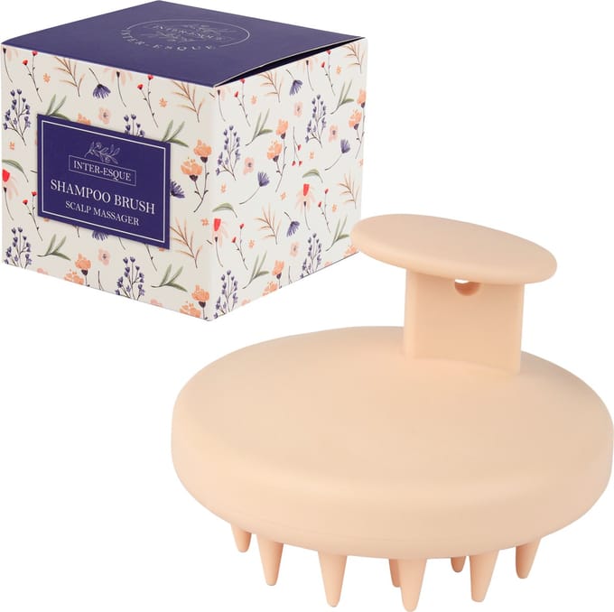 INTER-ESQUE® Scalp Massager - Scalp Brush - Haarborstel - Scalp Scrub - Beige