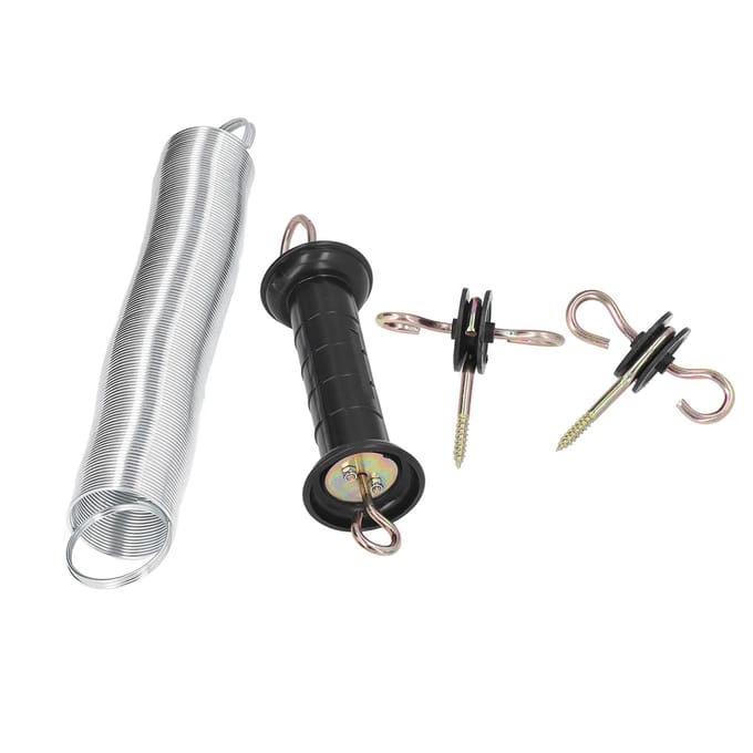 Elektrisch Hek Poort Kit PP IJzer 5 Meter Dier Veer Deur Accessoire met Handvat Geïsoleerde Nagel black
