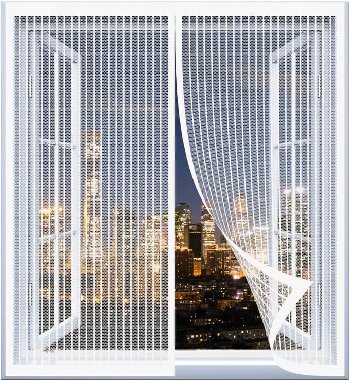 Magnetisch Hor Voor Deur of Raam - 145x60cm - Wit - Zonder Boren