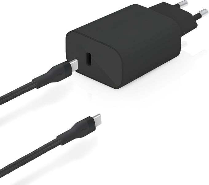 25W Snellader geschikt voor Samsung - Met USB C Kabel - Quick Charge - Snellader - Zwart