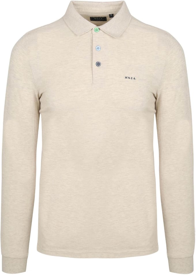 NZA Longsleeve Polo Marshall Light Cream - Maat 3XL - Heren
