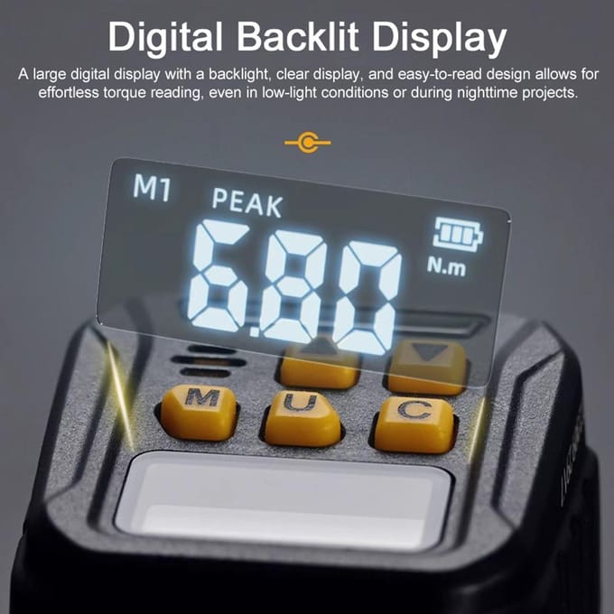Digitale koppelmeter Digitaal display met achtergrondverlichting Sleutelkoppeltester Twee werkmodi instelbaar ATE-135 zwart
