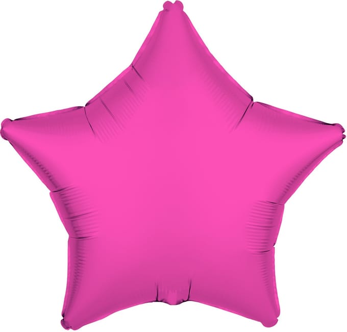 Folieballon Ster Neon Roze