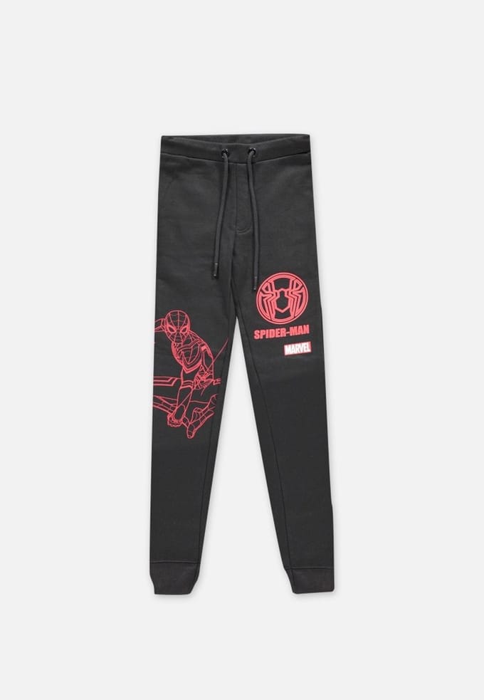 Marvel SpiderMan Kinder joggingbroek - Kids 146 - Zwart