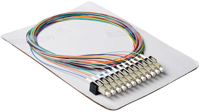 ACT LC 9/125 OS2 fiber pigtail 2m set of 12 pieces