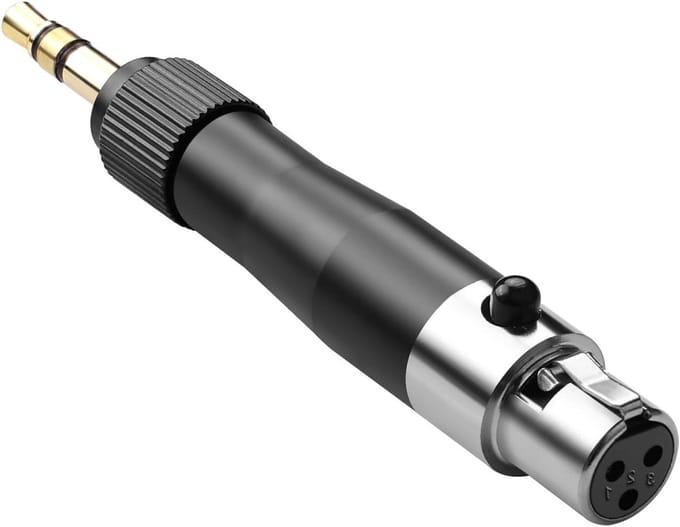 Hoofdtelefoonadapter Mini XLR - Audio Kabel Adapter - Microfoon Aansluiten - Vergrendelbare Stekker - 10 g - Goudkleurig