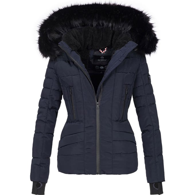Navahoo Dames Winterjas Adele – Warm, Met Teddyvoering & Afneembare Bontkraag