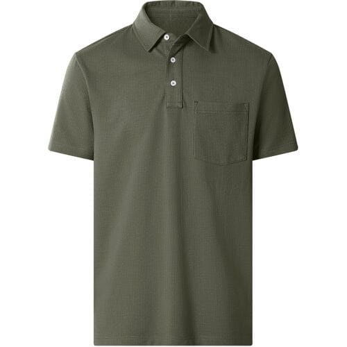 esmara Men Heren polo - met wafelstructuur (Kaki, S)