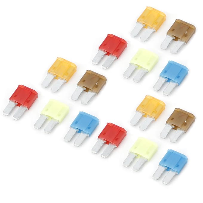 15 stuks Auto Circuit Micro2 Steekzekering Gesorteerde Kit 5A 7.5A 10A 15A 20A beige