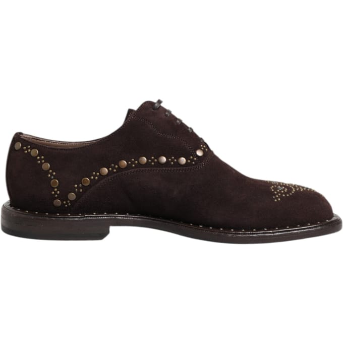 Dolce & Gabbana Bruine Velours Veterschoenen