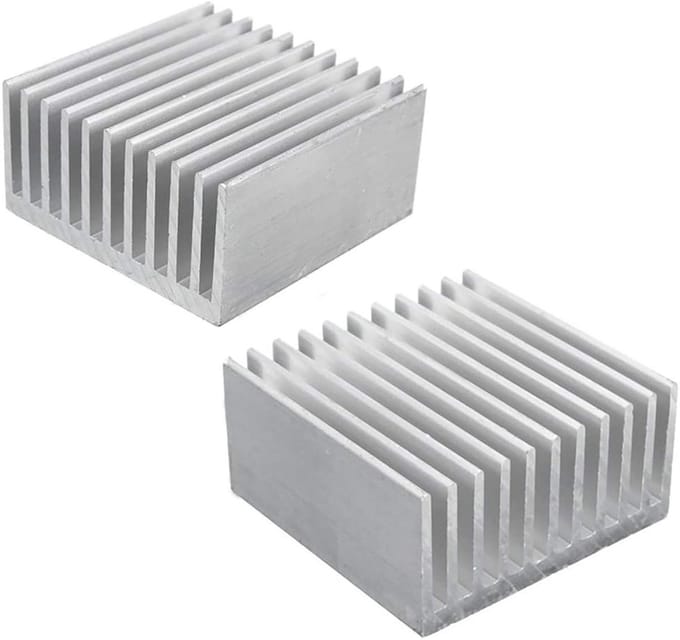 Aluminium Heatsink Radiator voor CPU en Elektronische Componenten 40 x 40 x 20mm - 2 Stuks