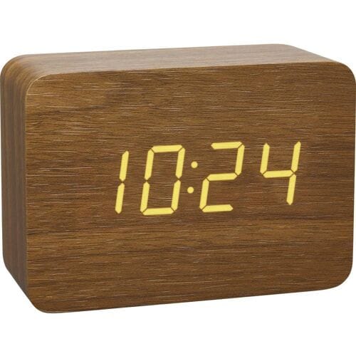 TFA Dostmann 60.2549.08 Wekker Zendergestuurd Hout, Bruin Alarmtijden 1