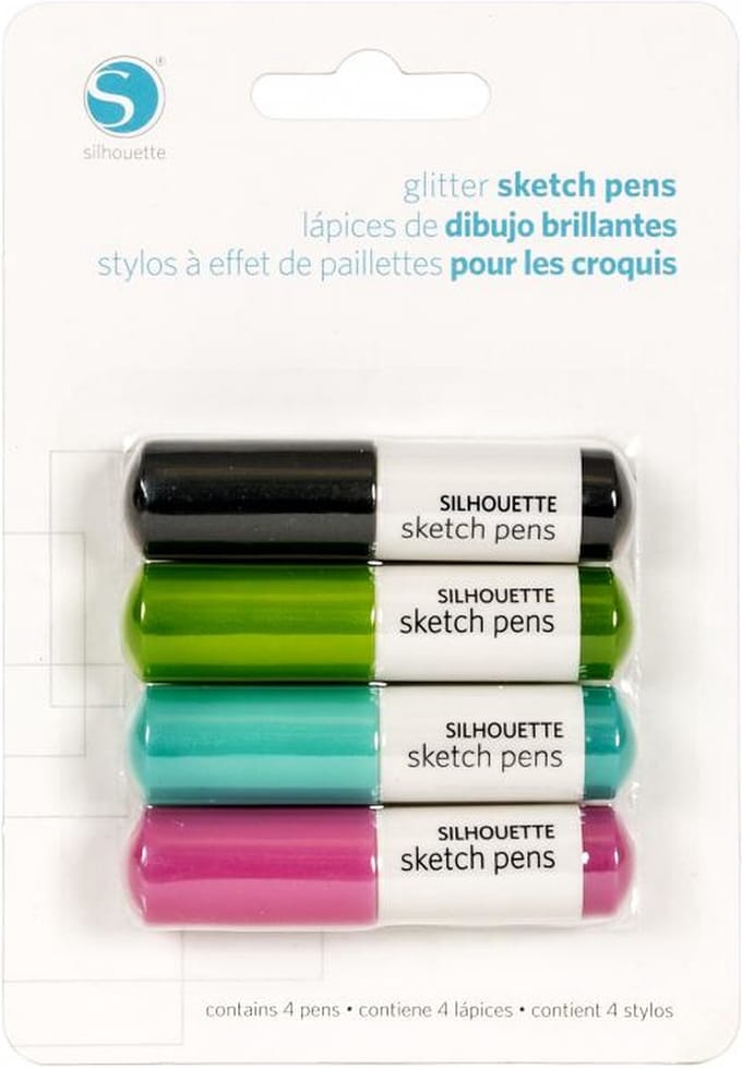 Silhouette | Sketchpennen Glitter (4 stuks)