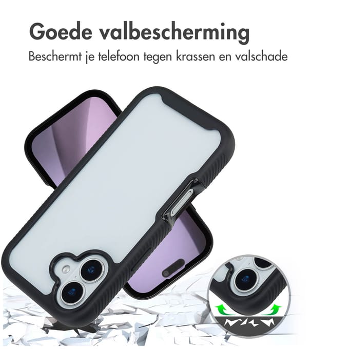 imoshion Hoesje - Geschikt voor Apple iPhone 17 - 360° Full Protective Case - Zwart