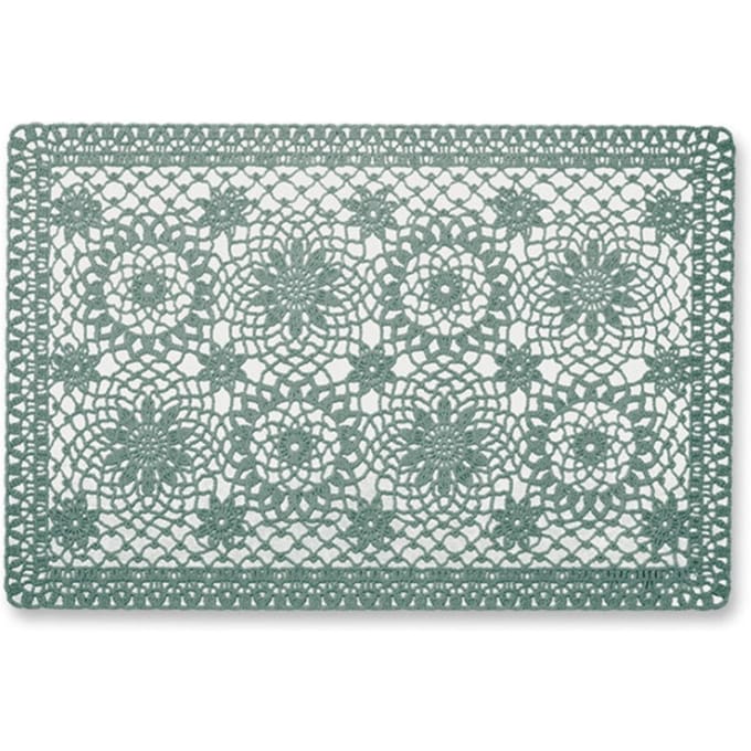 Unique Living | Placemat Floral | Rechthoekig | Polyester | Groen | 30x45cm