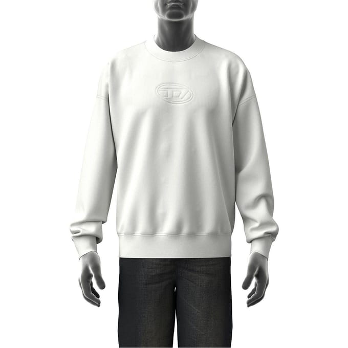 Diesel Heren Roby N1 Regular Sweatshirt (Gebroken wit)