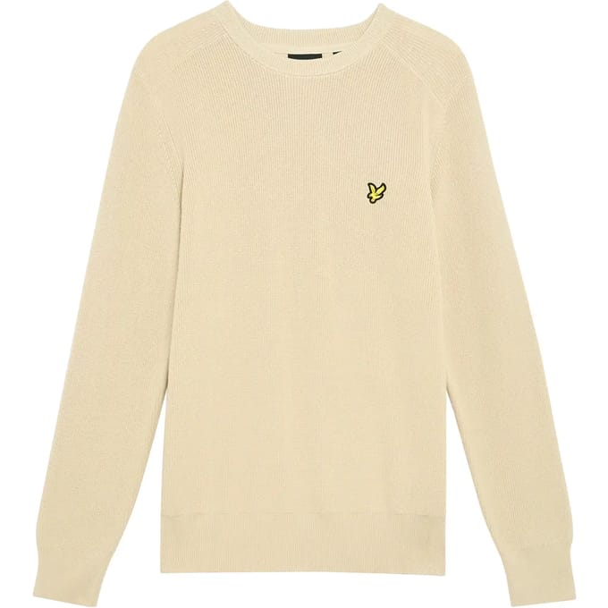 Lyle & Scott Rib Pullover Greige - Maat L - Heren - Pullovers