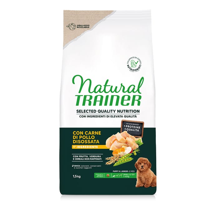 Natural Trainer Selected Quality Nutrition Puppy Small & Toy Kip - 1,5 kg