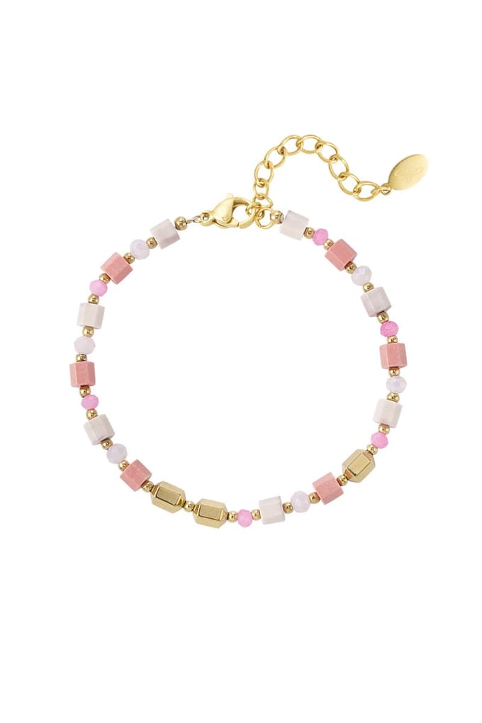 Armband vivid vibes - roze goud