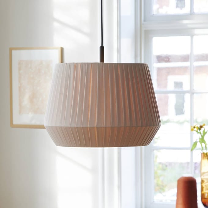Nordlux Hanglamp Dicte, handgebonden, Ø 40 cm, amber