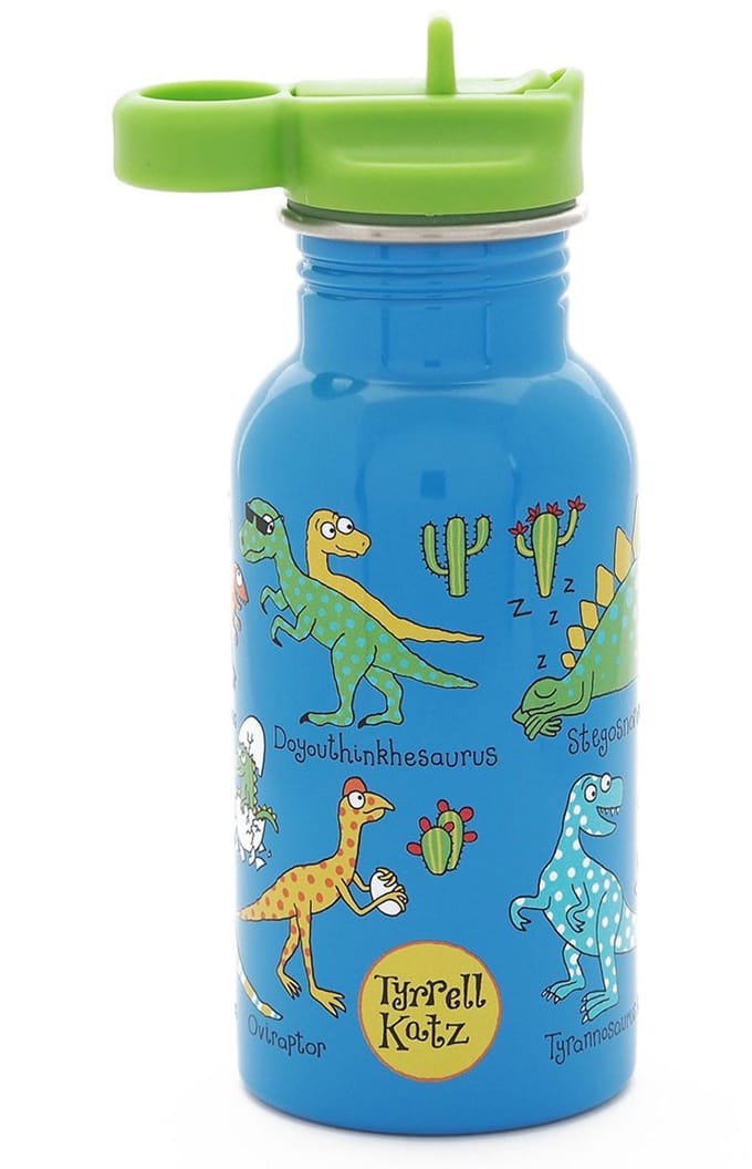 Dino RVS drinkfles 400 ml - Tyrrell Katz
