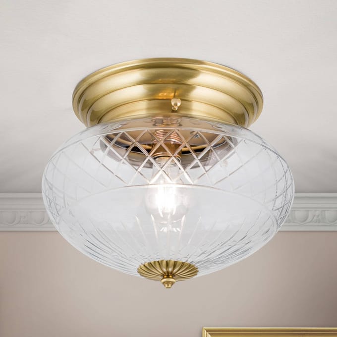 ORION Handgeslepen plafondlamp ENNA, diameter 31 cm