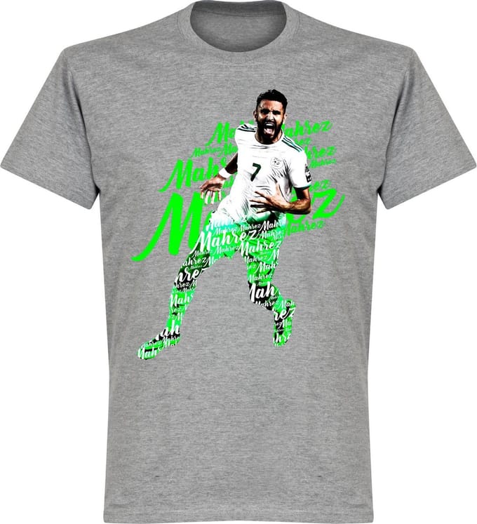 Mahrez Script T-Shirt - Grijs - L
