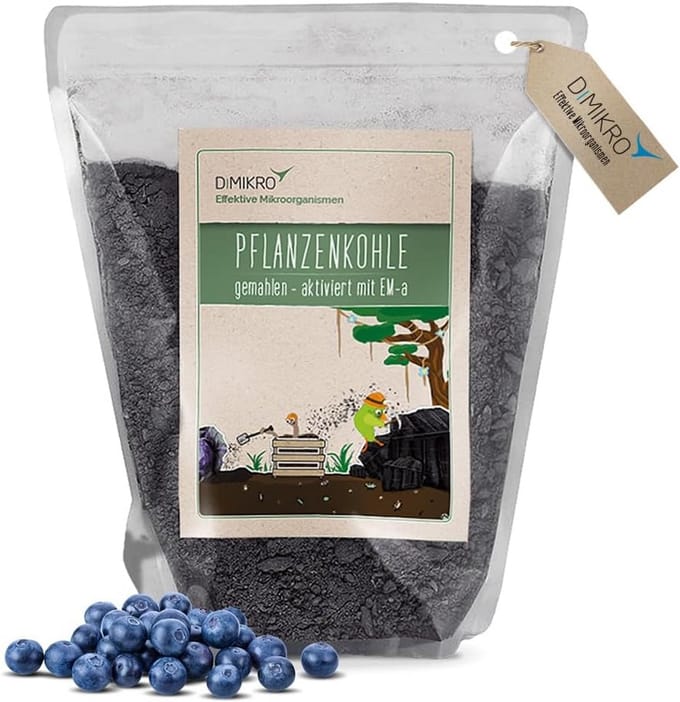 Fijn gemalen organische bodemverbeteraar met EM voor gezonde grond en compost