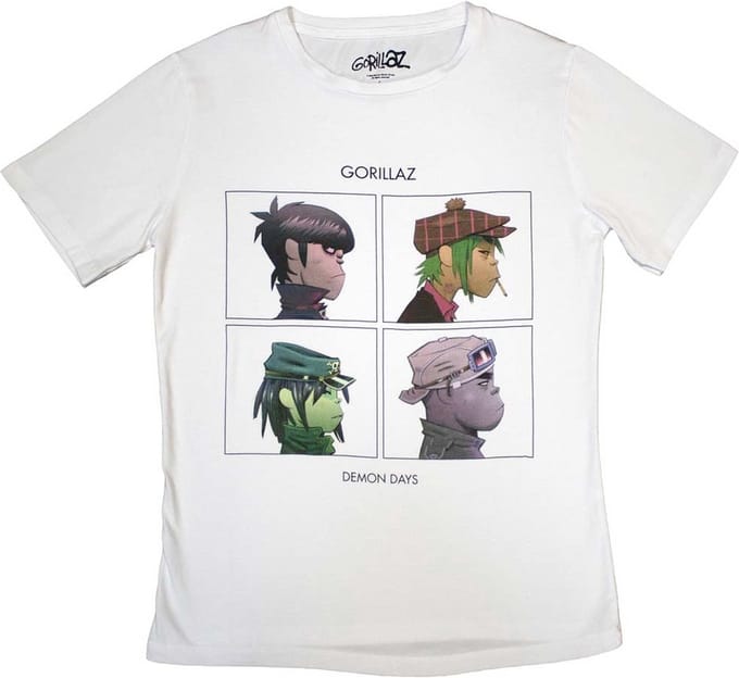 Gorillaz - Demon Days Dames T-shirt - 2XL - Wit