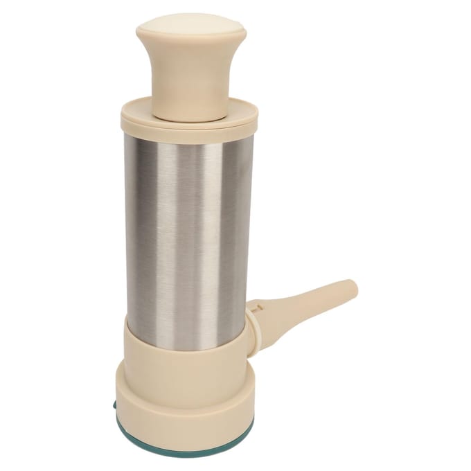 Worstvuller RVS Handmatig Huishoudelijk Worstmaker Machine met 4 Vulbuizen en L beige