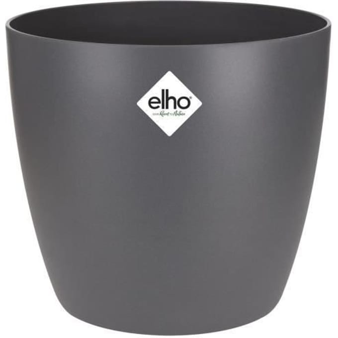 Elho Brussels Rond 30 - Bloempot voor Binnen - Ø 29.5 x H 27.1 cm - Antraciet