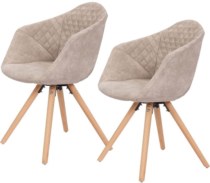 Kayoom - Chadwick 110 - Eetkamerstoel - Stoel - Set van 2 - Creme