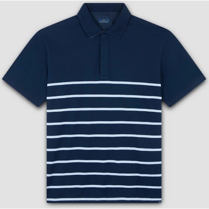 gestreepte paal man blauw-blauw