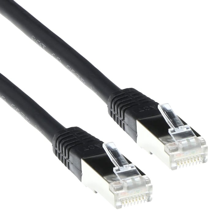 ACT Zwarte 3 meter LSZH SFTP CAT6 patchkabel met RJ45 connectoren FB9903
