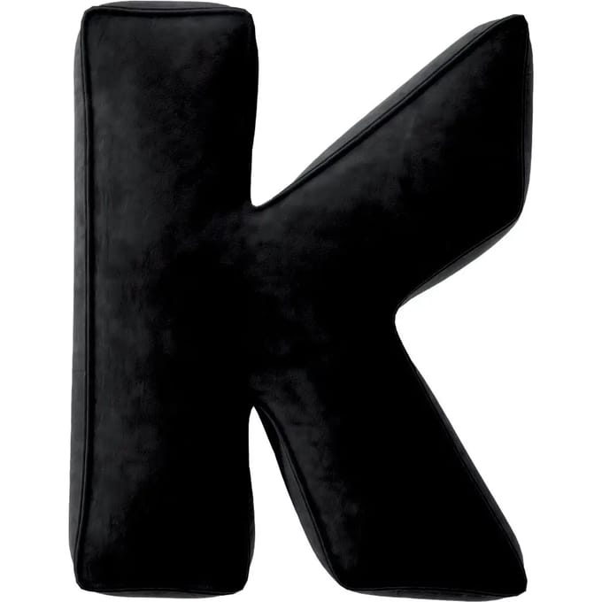 Kussen letter k Yellow Tipi Posh Velvet