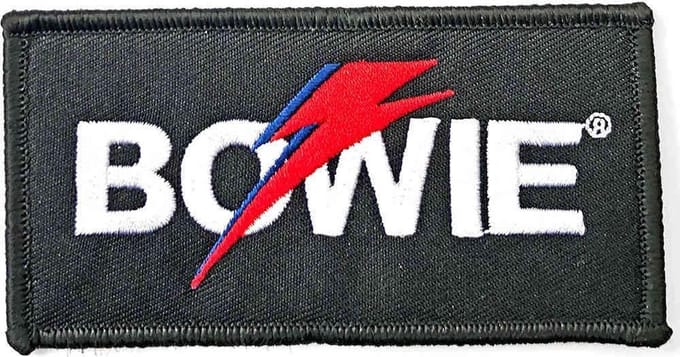 David Bowie - Flash Logo Patch - Zwart