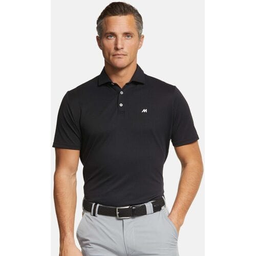 Meyer Polo Rory High Performance Piqué Look Texture Zwart / male