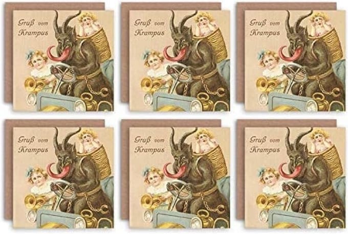 6x Grappige Kerstkaarten Kerstman Alternatief Anti Kerstkaarten Kinderen