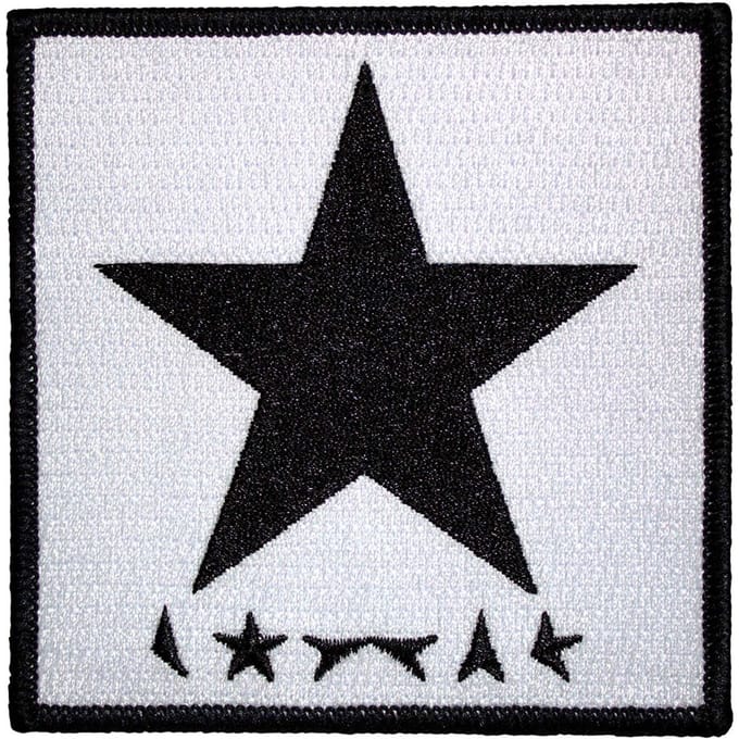 David Bowie - Blackstar On White Patch - Wit/Zwart