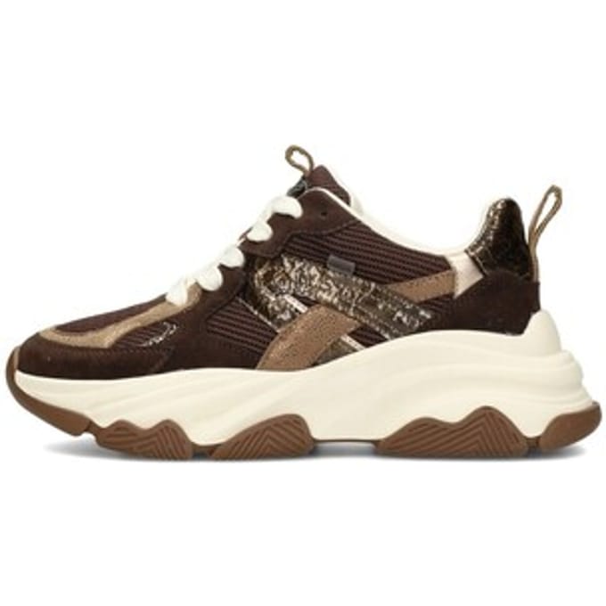 POSH by Poelman GIGI Dames Sneakers - Bruin